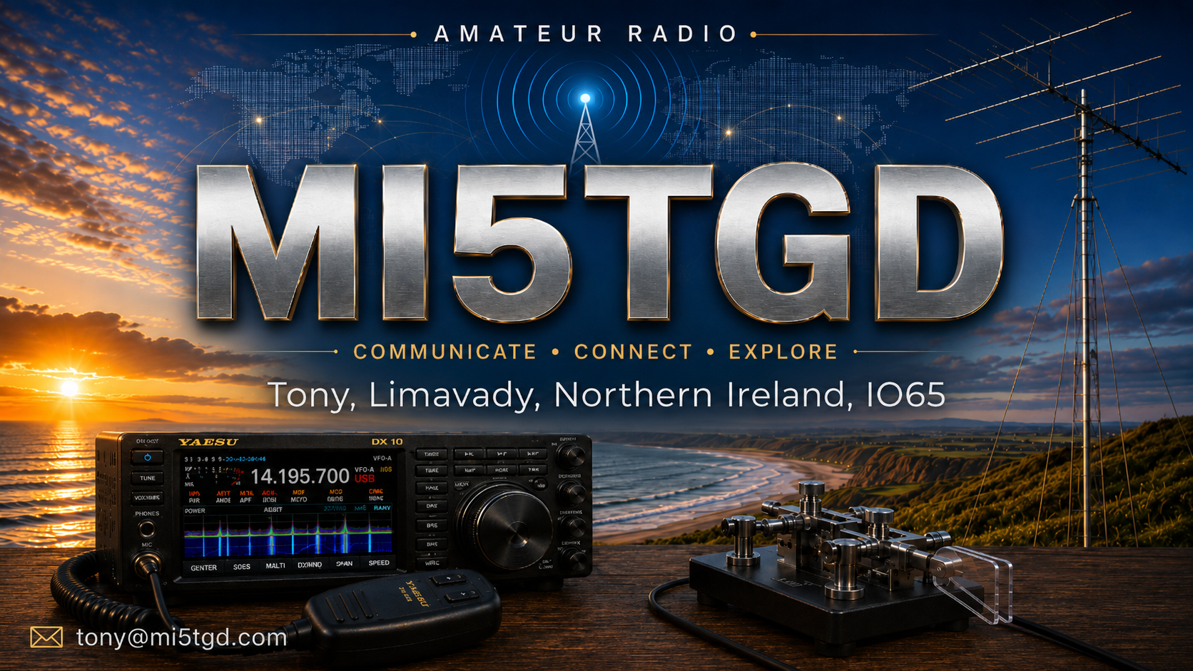 MI5TGD Amateur Radio - Tony, Limavady, Northern Ireland, IO65